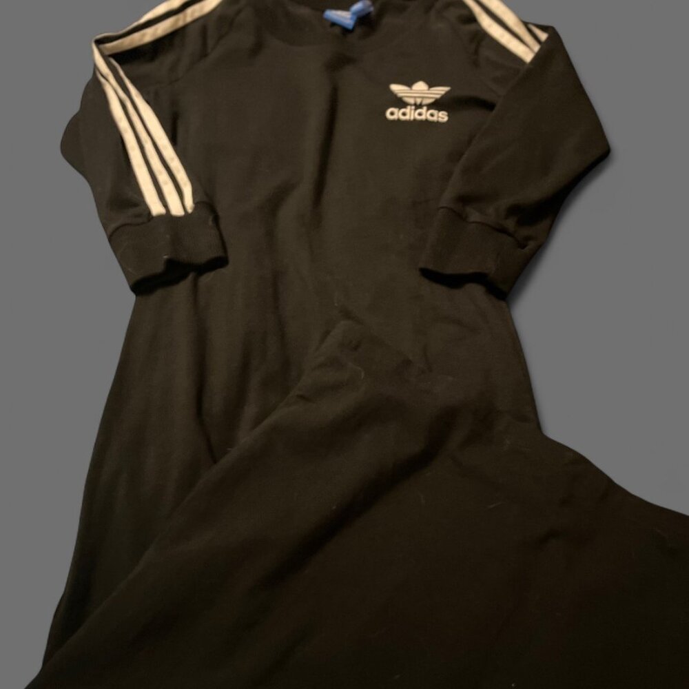 Black women's adidas maxi dress